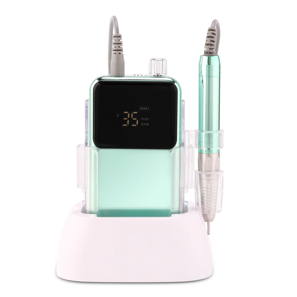

New Mermaid Color Electric Nail File 35000 RPM Cordless Professional Brushless Nail Drill Machine Portable Use for Nail Salon