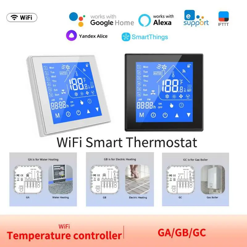 

New WiFi Smart Thermostat For Gas Boiler Water Heater Electric Floor Heating Temperature Controller Via Alexa Google Ewelink App