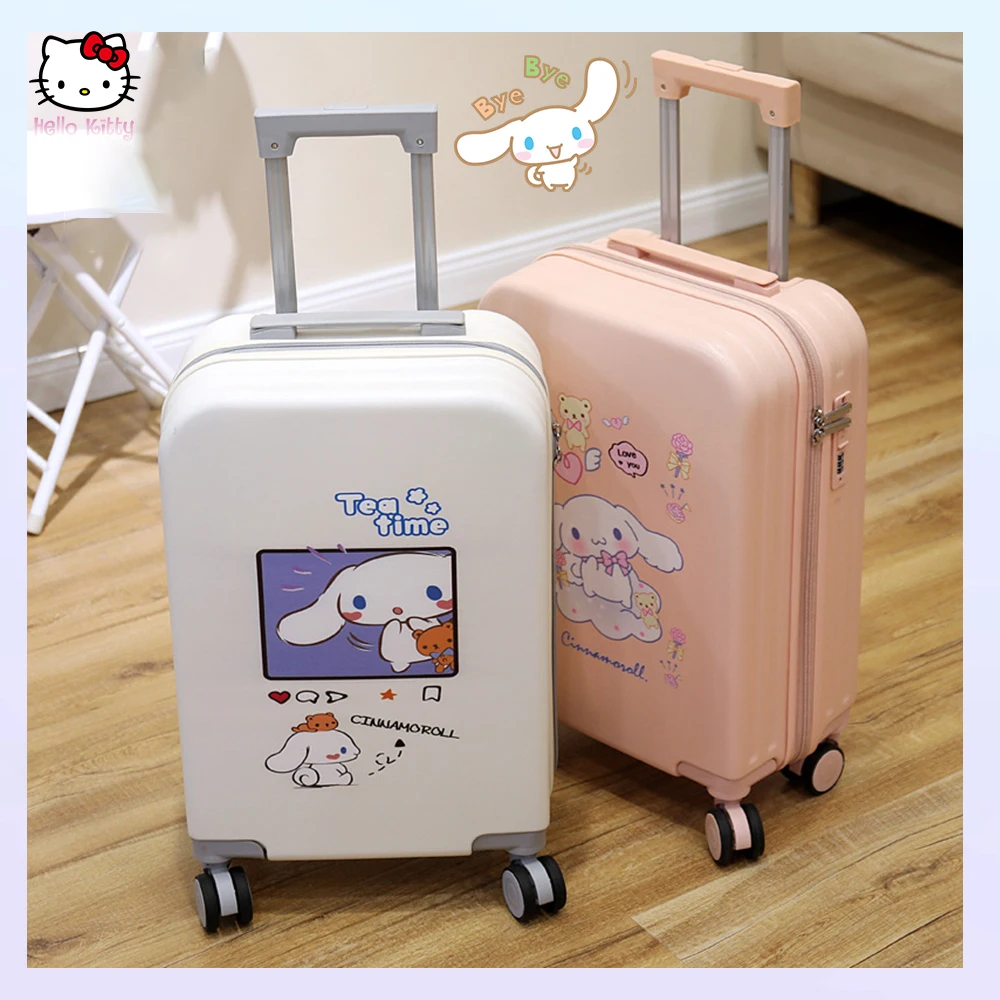 

Sanrioed 20 24 Inch Suitcase Anime Cinnamoroll Kawaii Student Universal Wheel Cabin Luggage Trolly Bag Trolley Case Password Box