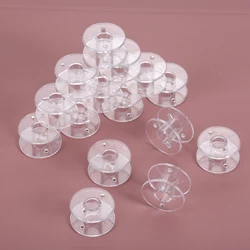 20Pcs Clear Transparent Plastic Home Sewing Machine Spool Empty Threads Bobbins Universal Sewing Supplies Accessories 2cmx1.1cm