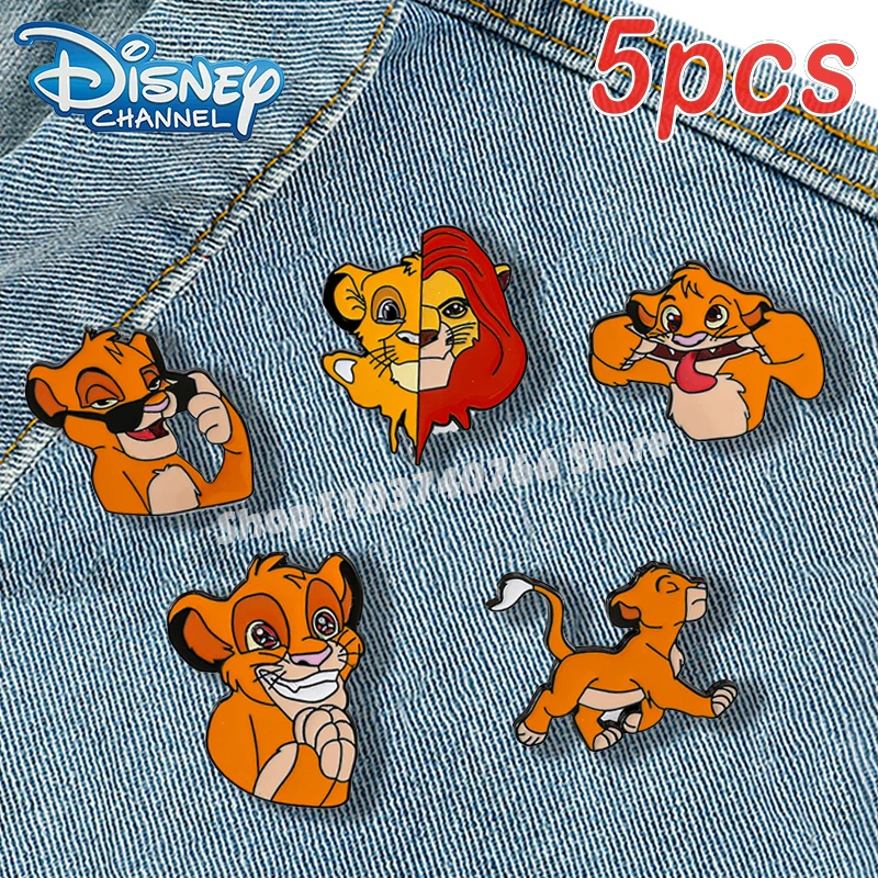 

1set The Lion King Enamel Pins Disney Cartoon Figure Simba Nana Metal Brooches Backpacks Pin Accessories for Kids Jewelry Badges