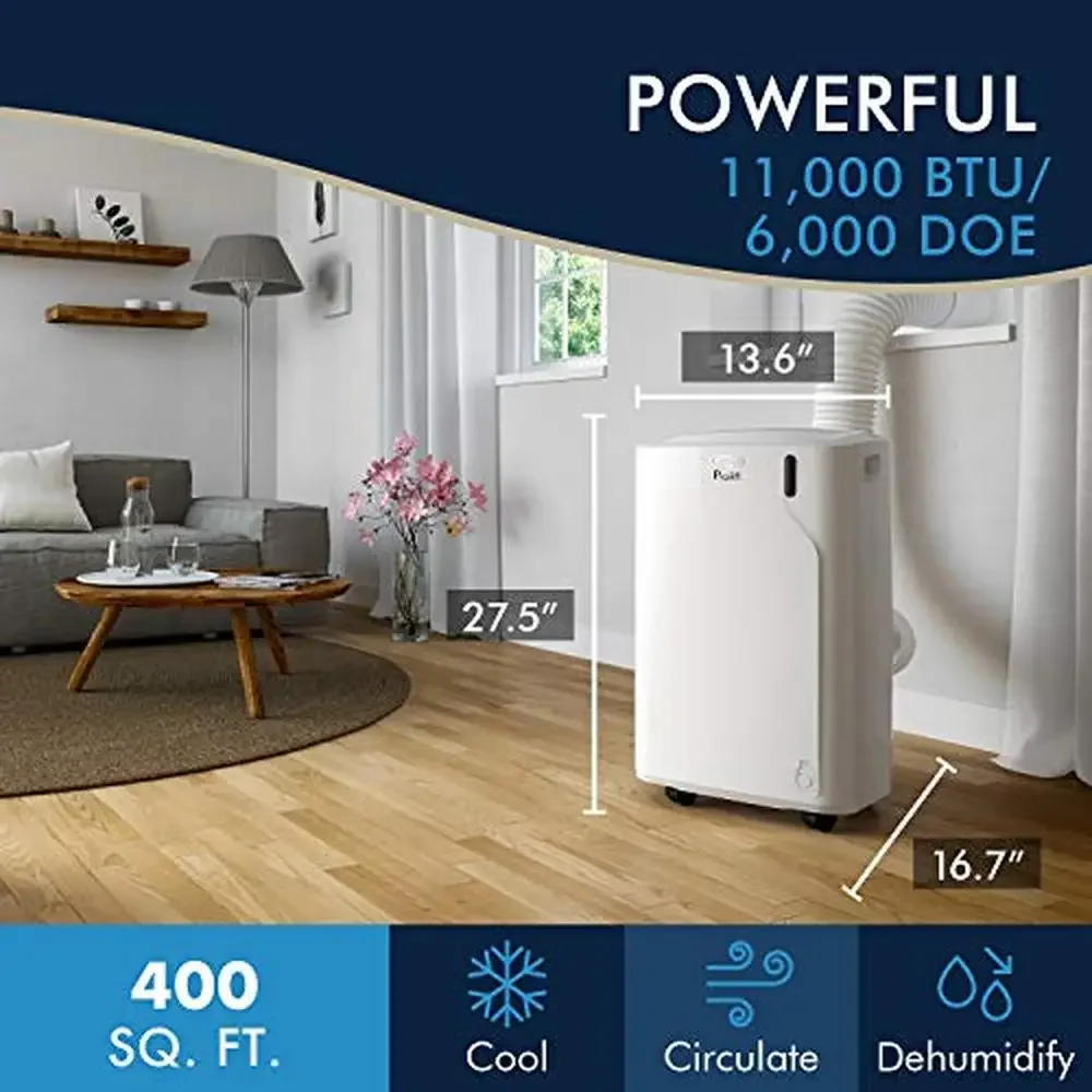 Portable Air Conditioner 6000 BTU Cooling Power Remote Control Eco-friendly Efficient Quiet Room-to-Room Easy Setup Programmable