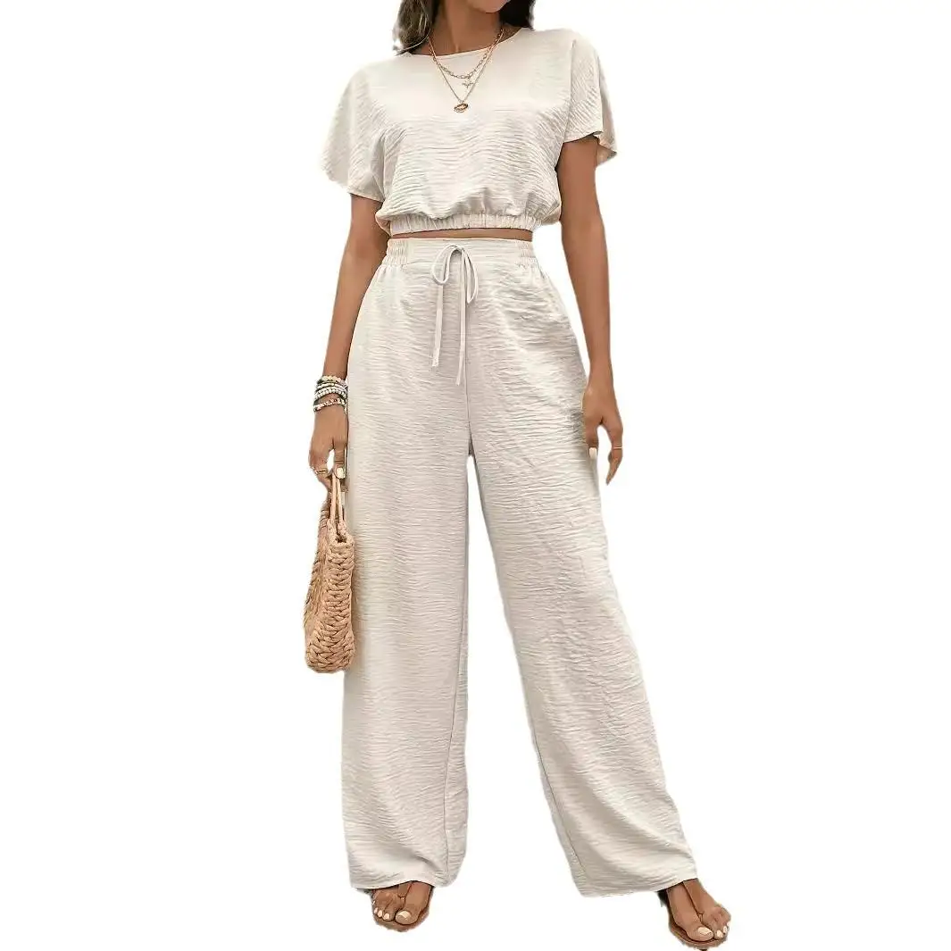 Set da donna in due pezzi con cappuccio, pantaloni lunghi a gamba larga, coprire la collezione autunnale Ele Sle, outfit Faion in puro colore