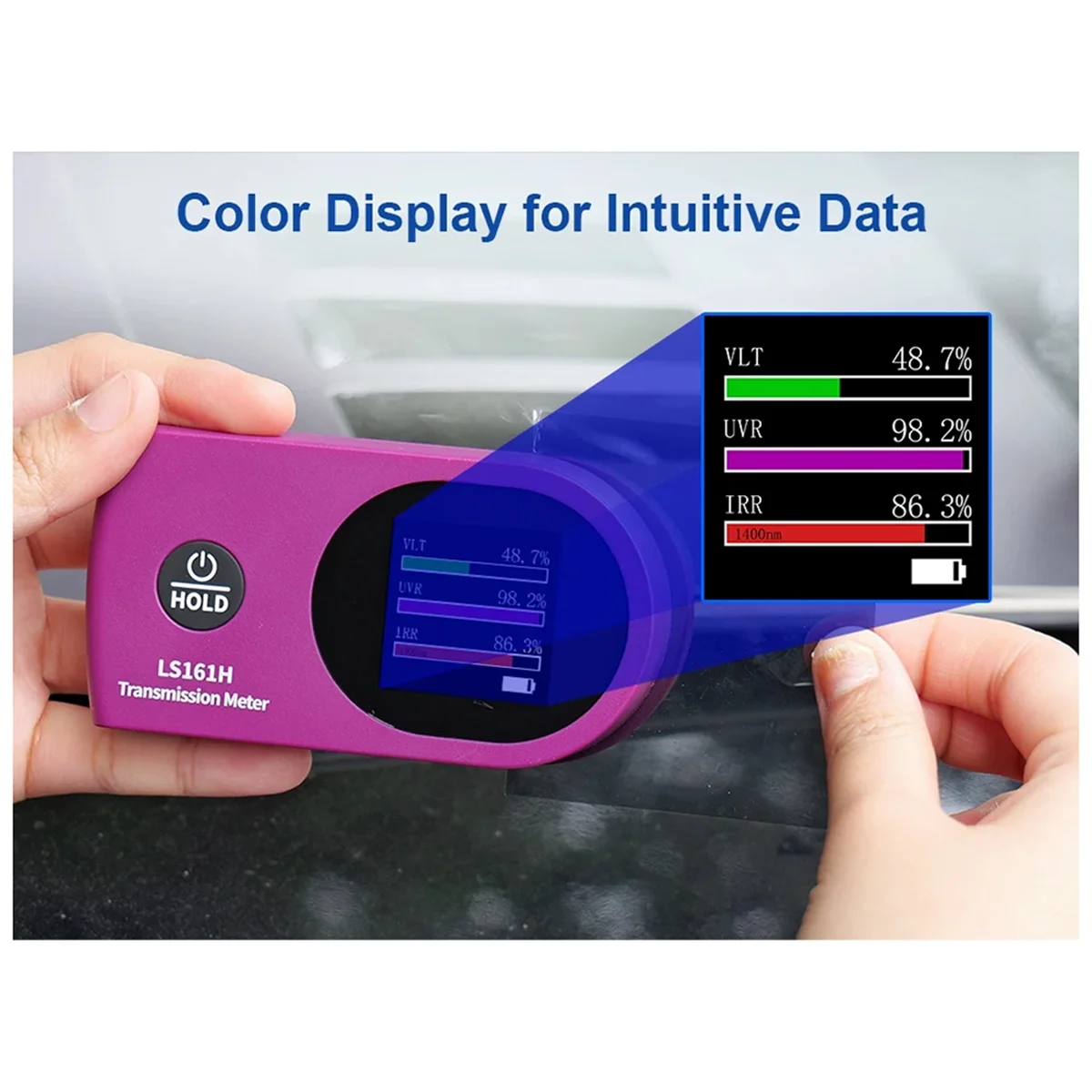 Fenster Tönung Meter TSER Tester UV IR VLT Solar Film Übertragung Meter Tönung Film Tester Neue LS161H (TSER)