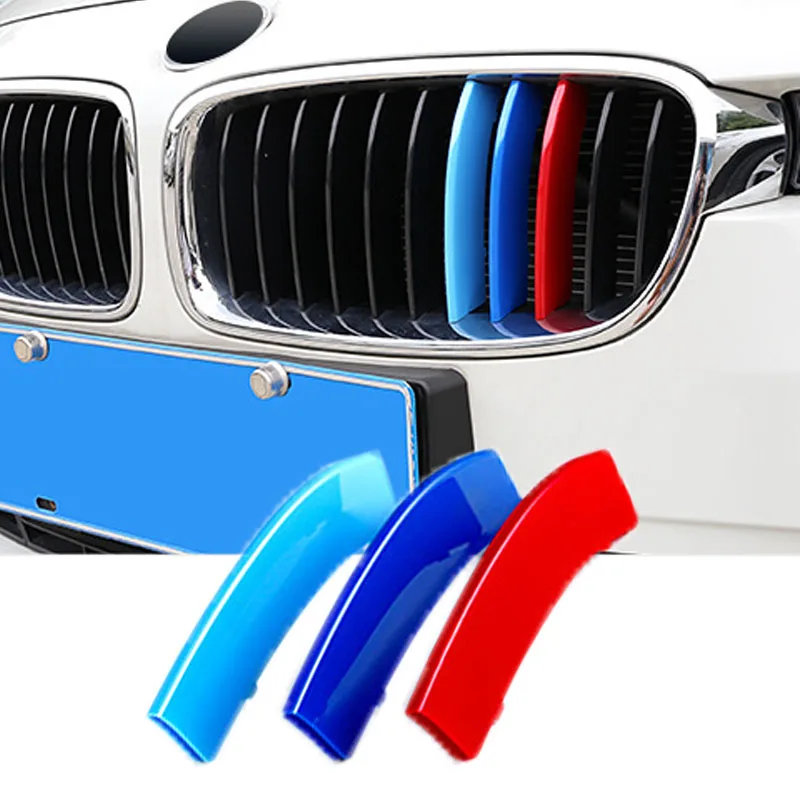 3pcs/lot Car Grille Network Decor Trims Grill Sticker for BMW E46 F30 E90 3 Series Car Style BMW Grille Sticker BMW Accessories