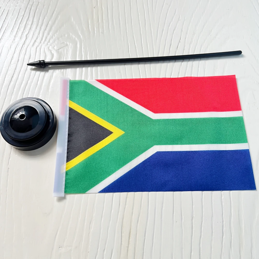 Bandera de Sudáfrica para escritorio con soporte de mesa - imagen 2
