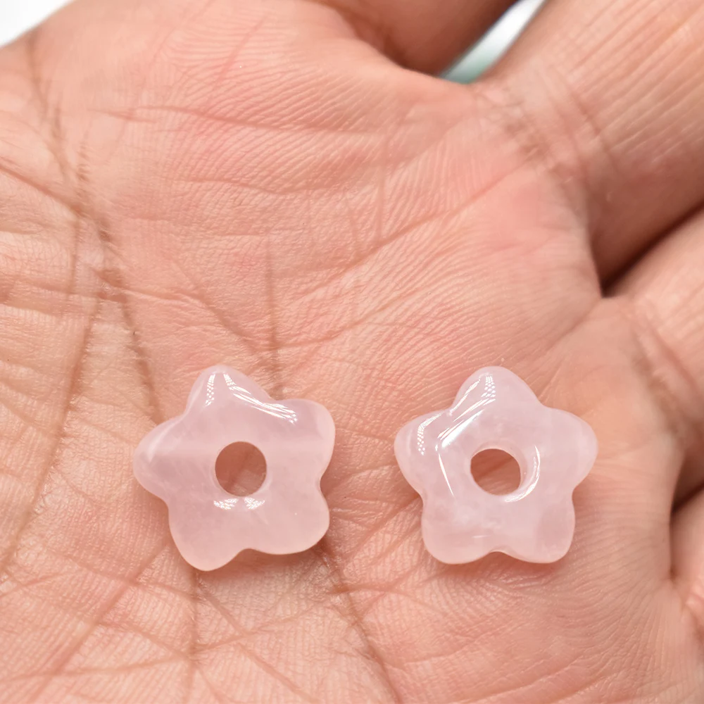 Großhandel 10 Stück/Set Naturstein-Perlen mit Großem Loch in Blumenform für Schmuckherstellung DIY Halskette Armband Ohrringe Zubehör – Detail 16