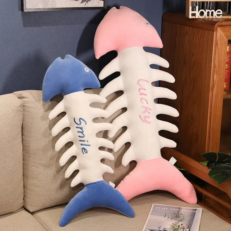 

Plush Toy Cartoon Fish Bone Doll Pillow Cute Doll Long Pillow Cartoon Trickster Lazy Birthday Gift