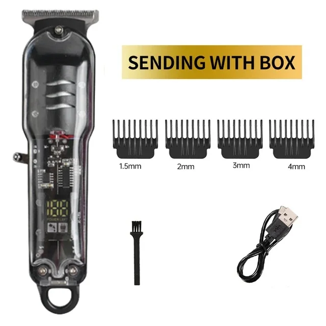 Electric Hair Clipper Men Powerful Hair Cutting Machine UBS Rechargeable Cordless Beard Trimmer Trimming Tool