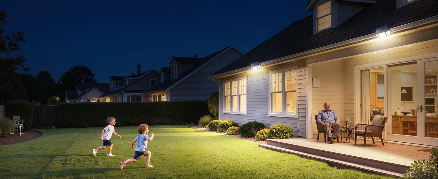 Intelamp Solar-Außenstrahler mit langer Batterielaufzeit (6000 mAh), größerem Solarpanel für schnelleres Laden, zwei Sensoren für breitere und längere Erfassung für Hof und Garage. – Detail 18