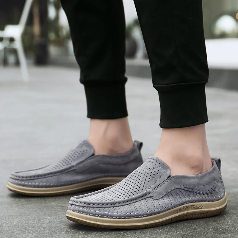 Golden Sapling Party Loafers Genuine Leather Men's Casual Shoes Breathable Summer Flats Leisure Business Shoe Moccasins for Men