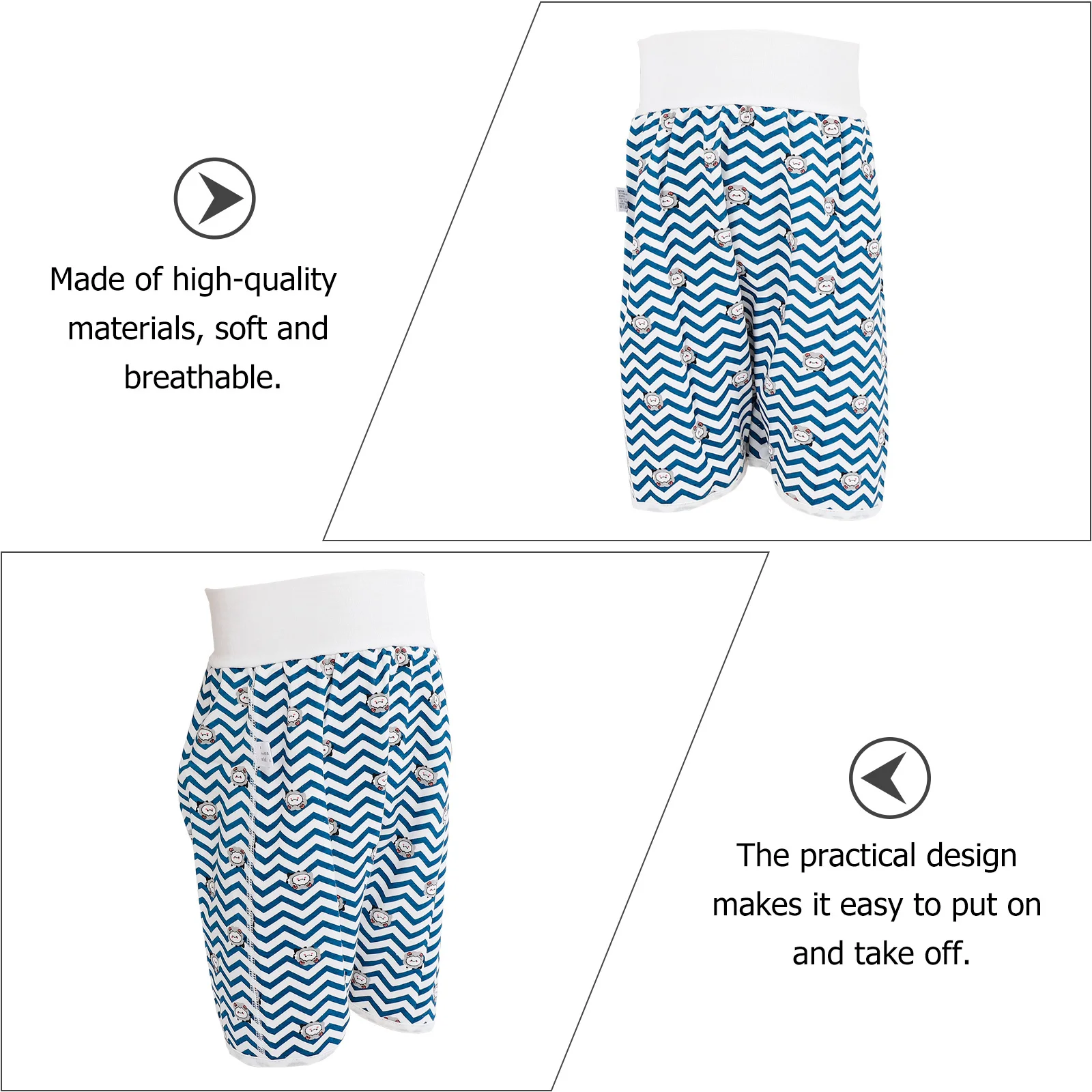 1 قطعة سروال حفاضات مريح لنوم الطفل للأطفال تصميم مرن متنوع السراويل تنورة حفاضات #1