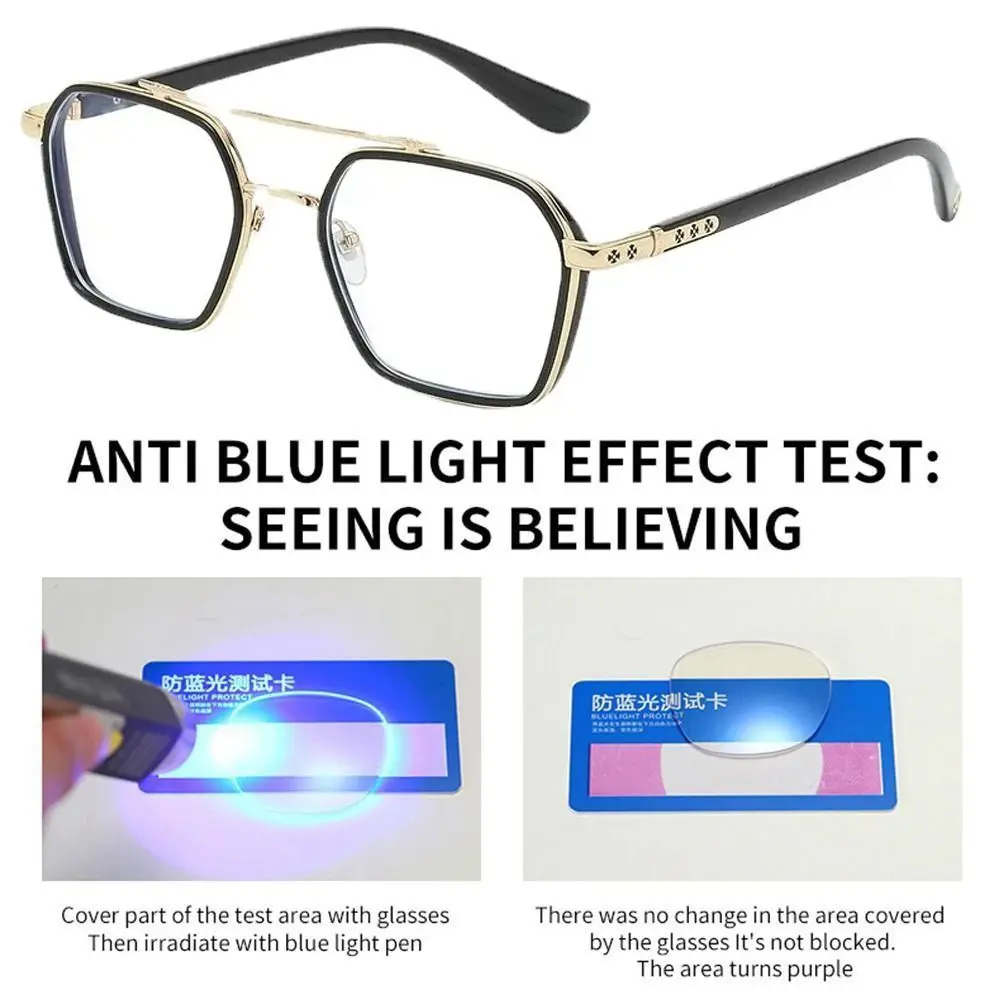 Comfortable Blue Women Men Anti Blue Light Square Eyewear Blocking Glasses Optical Spectacle