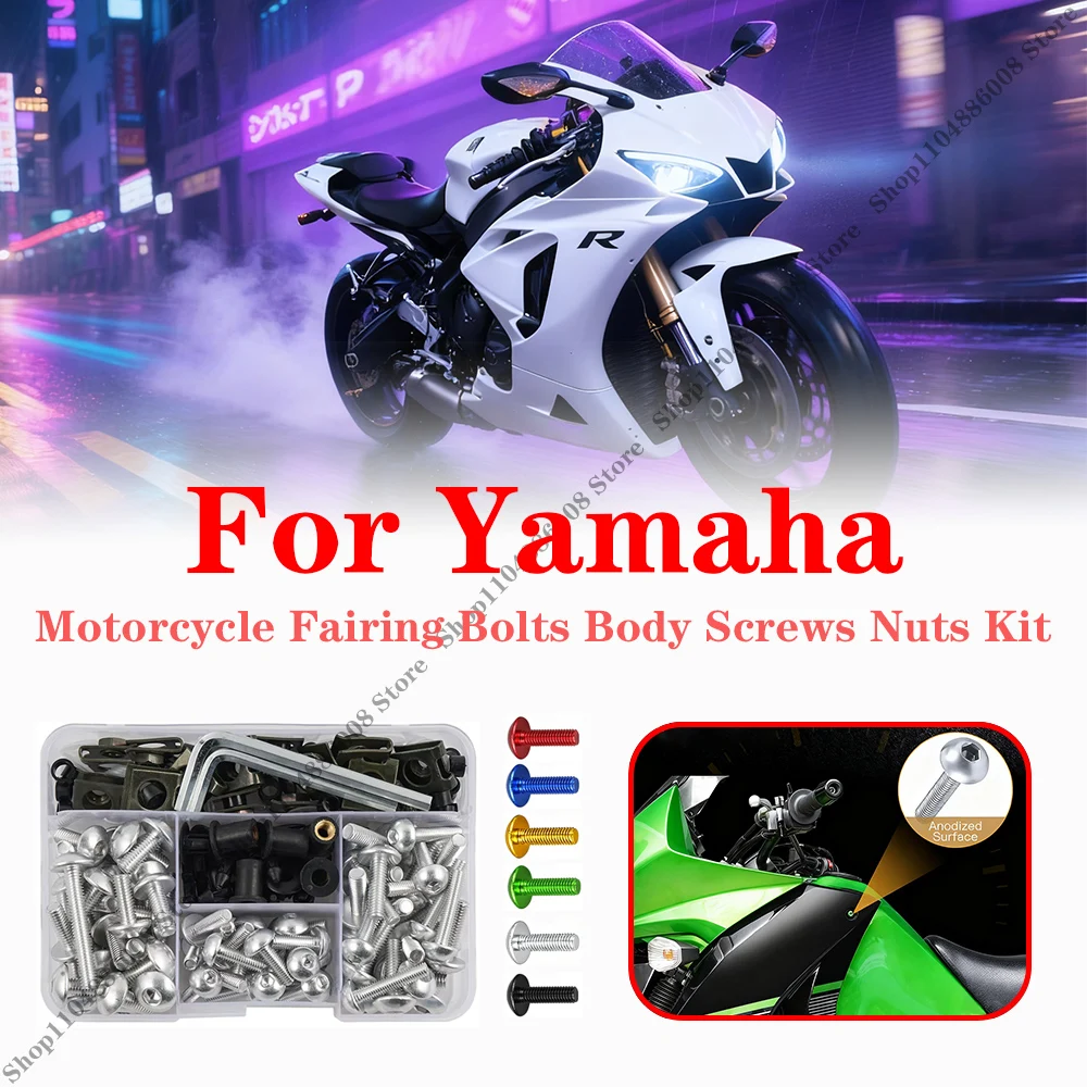 

Motorcycle Fairing Bolts Body Screws Nuts Kit Fastener Clips For Yamaha YZF 600 1000 R1 R6 R3 R15 R25 T-MAX 530 TMAX 500