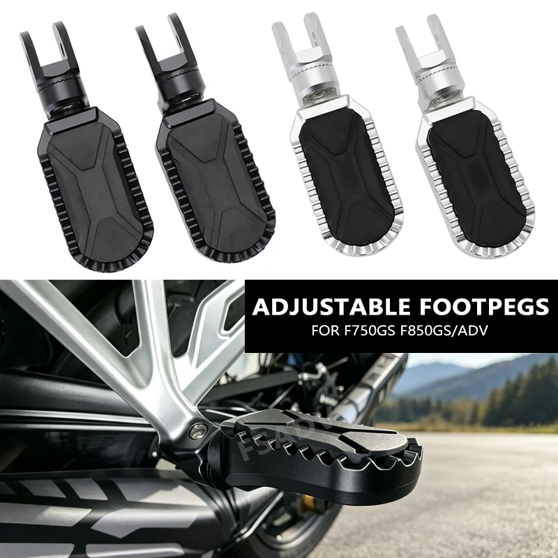 Für BMW F750GS F850GS 2018-2023 Verstellbare Motorrad-Fußrasten Vorne & Hinten Drehbare Fußstützen F850 GS Adventure F750 GS