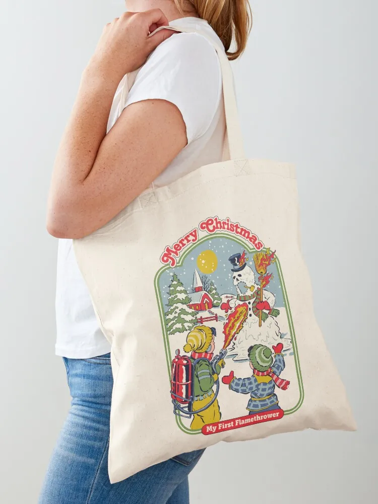 

My First Flamethrower Tote Bag canvas bags cute pouch bag tote bag canvas custom fabric