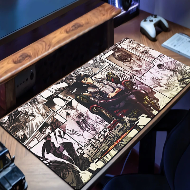 

Anime Mouse Pad Gamer Keyboard Pad Desk Mouse Mat A-attack on Titan Levi Carpet Rubber Tapis Souris Gaming Notbook PC Mousepad