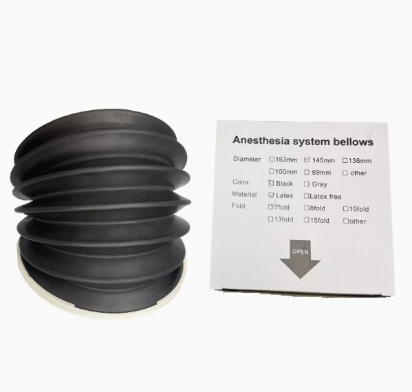 Anesthesia Machine Accessories Anesthesia Machine Bellows Folding Capsule 8 Fold Black Bellows airbag Skin