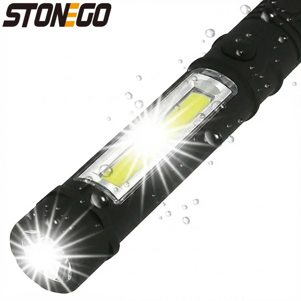 Lanterna Mini LED COB Multifuncional com Ímã na Base e Clipe