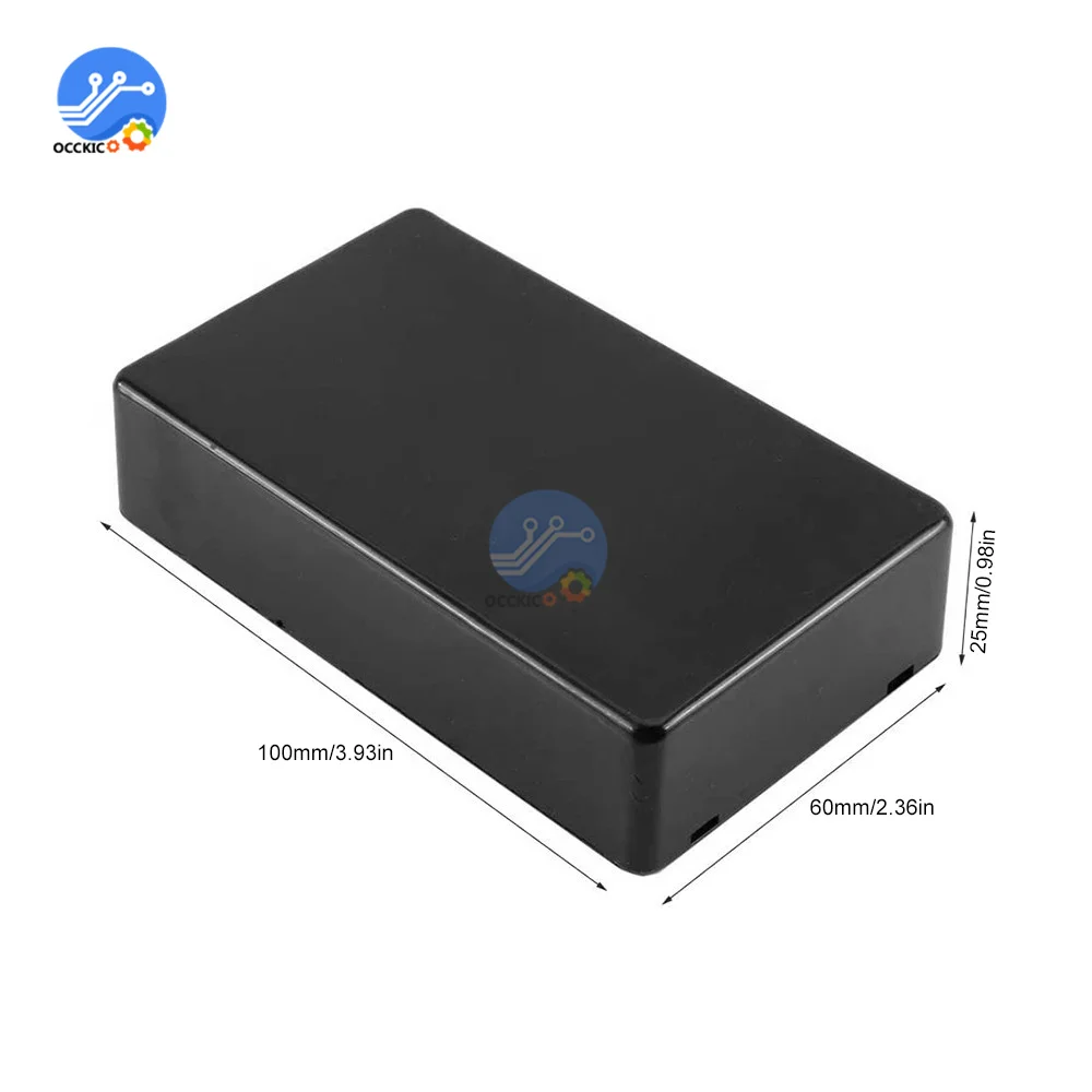 100x60x25mm Plastic Waterproof Cover Electronic Project Instrument Enclosure DIY Box Case Junction Box Housing Black