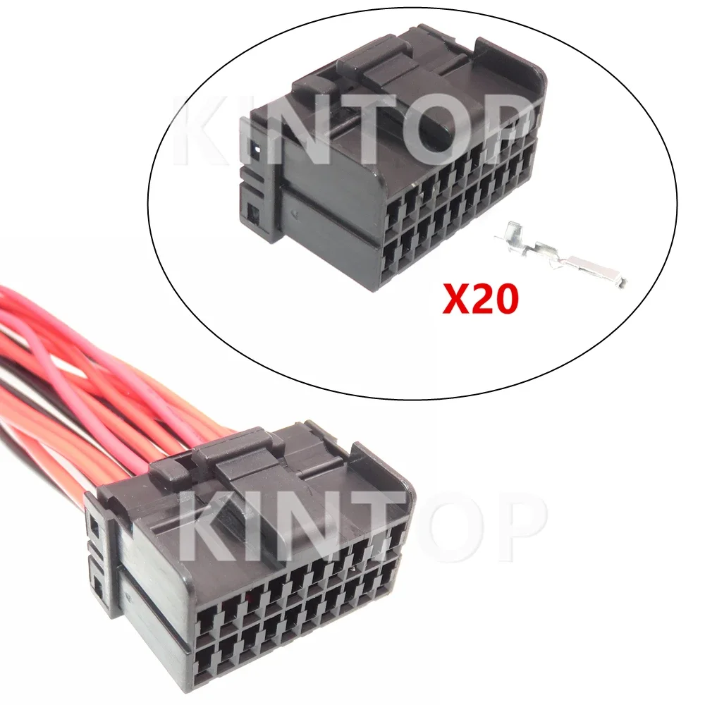 

1 Set 20 Pins AC Assembly Car Electric Window Regulator Socket With Wires 174047-2 Auto Glass Lifter Wiring Terminal Connector