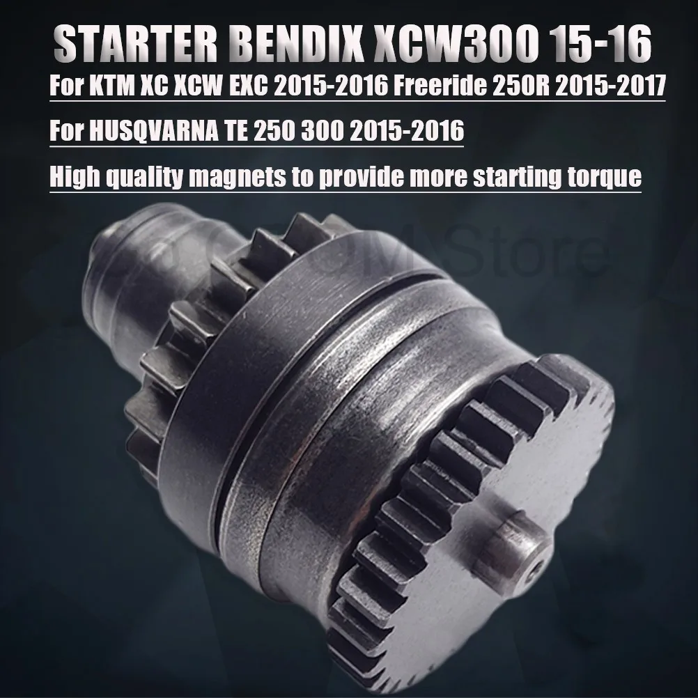 OTOM 2008-2014 Motorcycle Starter Drive Bendix Start Motor Gear For KTM HUSQVARNA XC XCW EXC TE 250 300 Freeride 250R 2015-2017