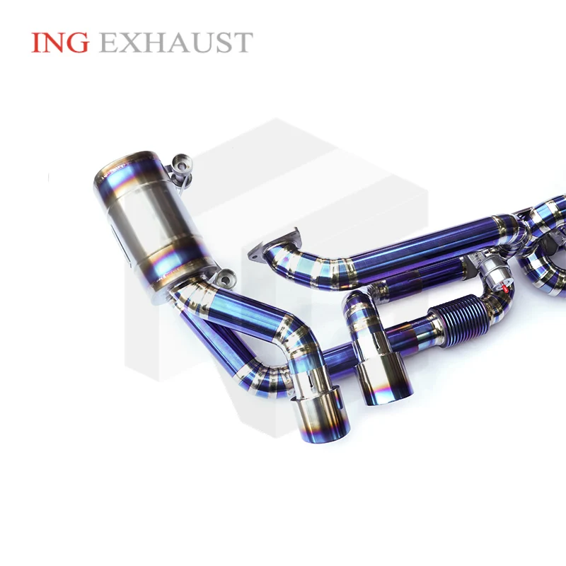 ING New style Performance Titanium alloy Catback for Porsche 911 991.1 Carrera Electric Valve Auto Muffler Exhaust system