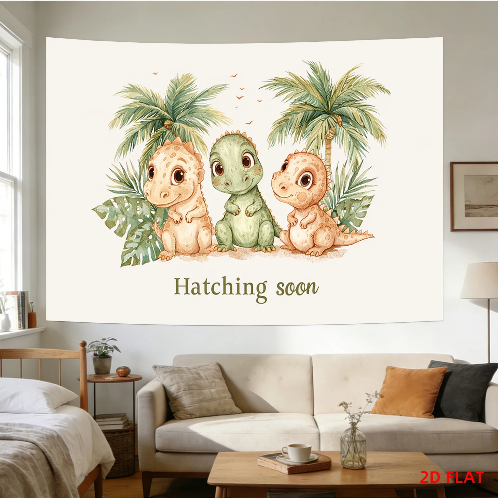 Boho Dinosaur Tapestry Jungle  - огляд і ціна Baby Nursery Hanging Decor