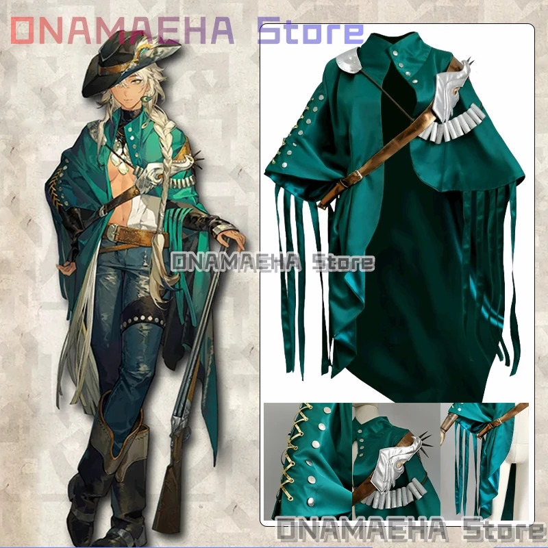 

Game Reverse:1999 Argus Cosplay Costumes Green Medieval Battle Cape Coat Anime Argus Role-playing Outfits Suits Unisex Outfit