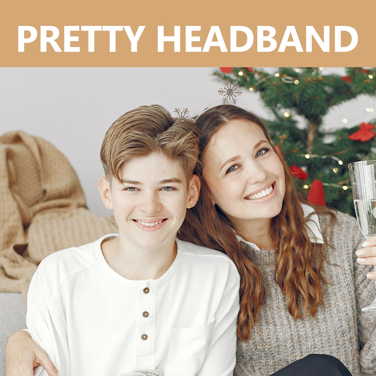 

Snowflake Rhinestone Xmas Headband Christmas Hair Band Party Hair Accessory Festival Decoration Women Christmas Headbands