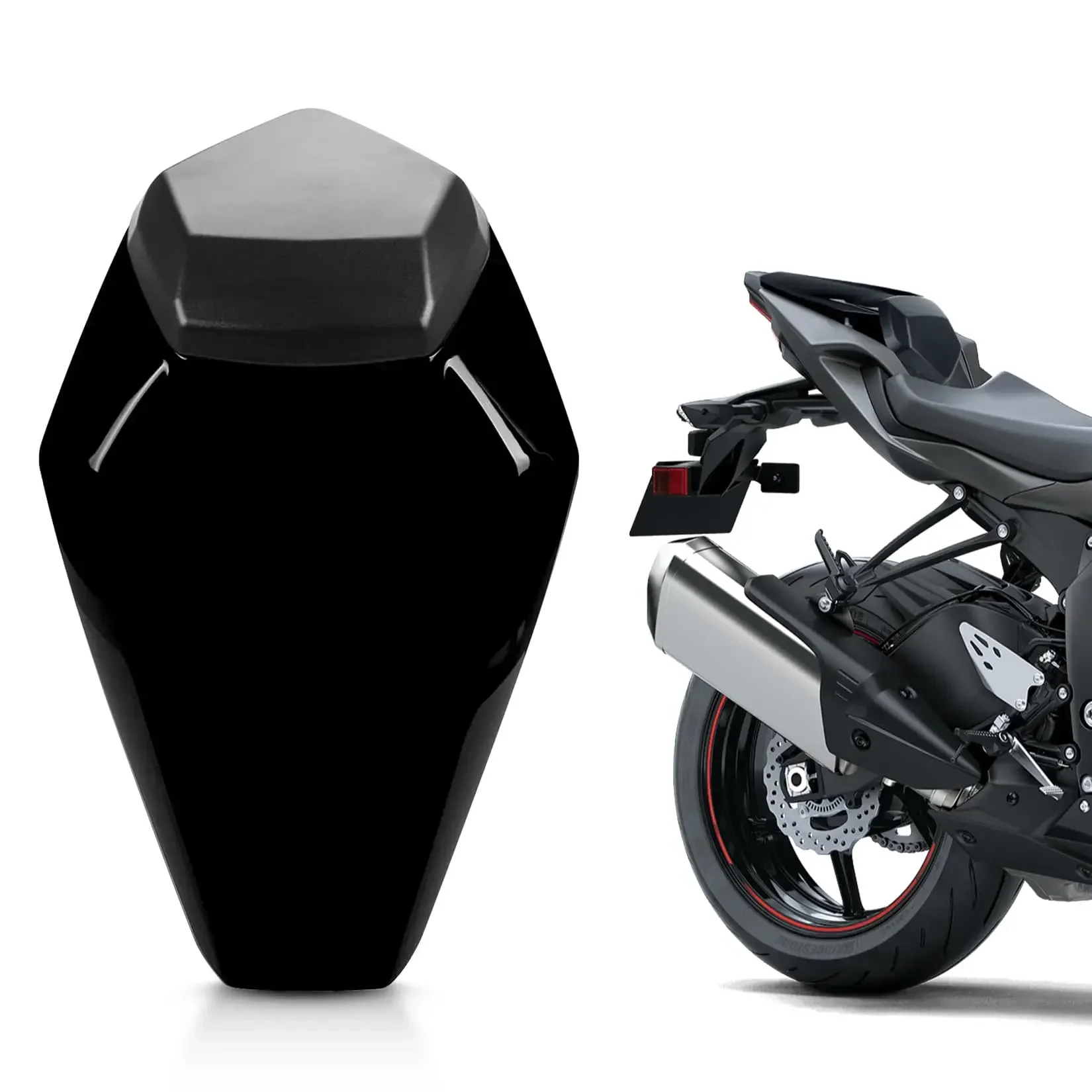 

Motorcycle Rear Passenger Pillion Seat Cowl Fairing Cover Tail Cover For Kawasaki Ninja ZX6R ZX-6R 636 2019 2020-2024