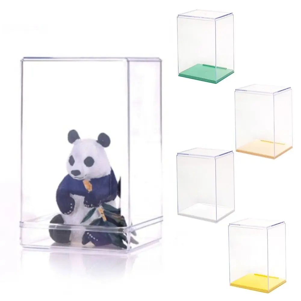 1pc Acrylic Storage Box Desktop Doll Display Box Single Dustproof Transparent Display Rack Display Cabinet