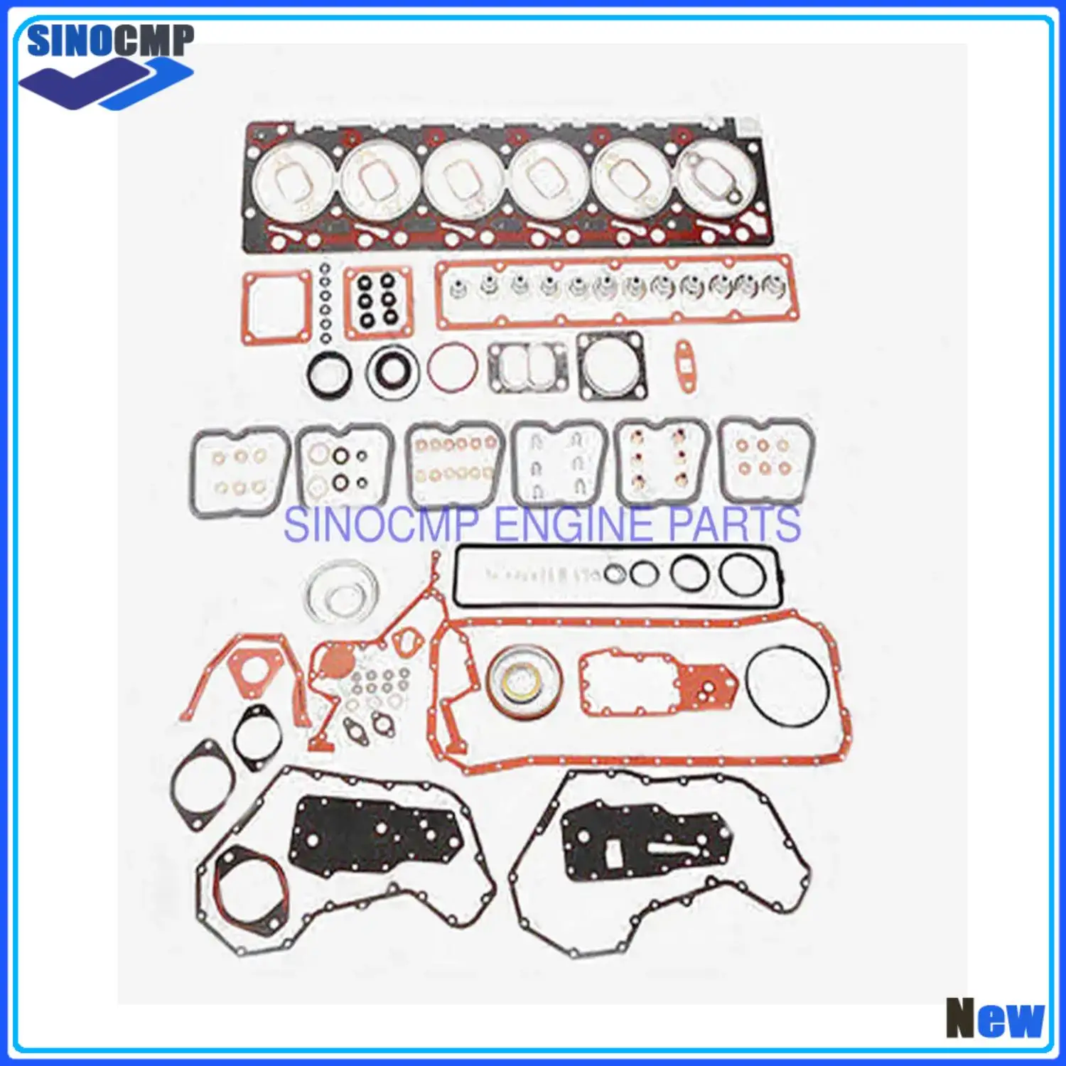 1set Engine Full Gasket Kit For Komatsu Forklift Dozer 6D102 S6D102 S6D102E Excavator Accessories