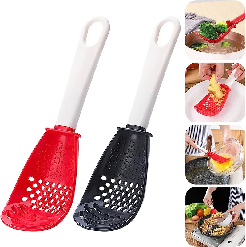 

Multifunctional Kitchen Cooking Spoon Innovative Heat-resistant Cooking Spoon Potato Garlic Press Colander Spoon For kitchen