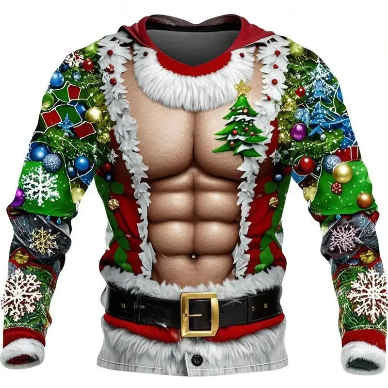 رجل عيد الميلاد تأثيري حلي رائعتين الأخضر شجرة عيد الميلاد الزي مجموعة احتفالية عطلة ملابس الحفلات لطيف عيد الميلاد الملابس في الأوراق المالية