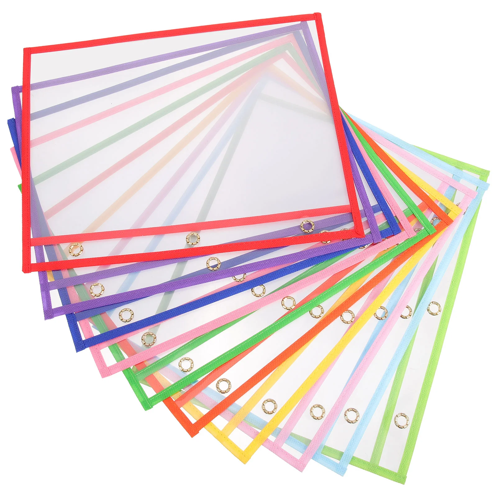 

10 Pcs Clear Dry Erase Files Write Wipe Pockets Office Supplies Sleeve Student Stationery Pouch Pvc Sleeves Women's