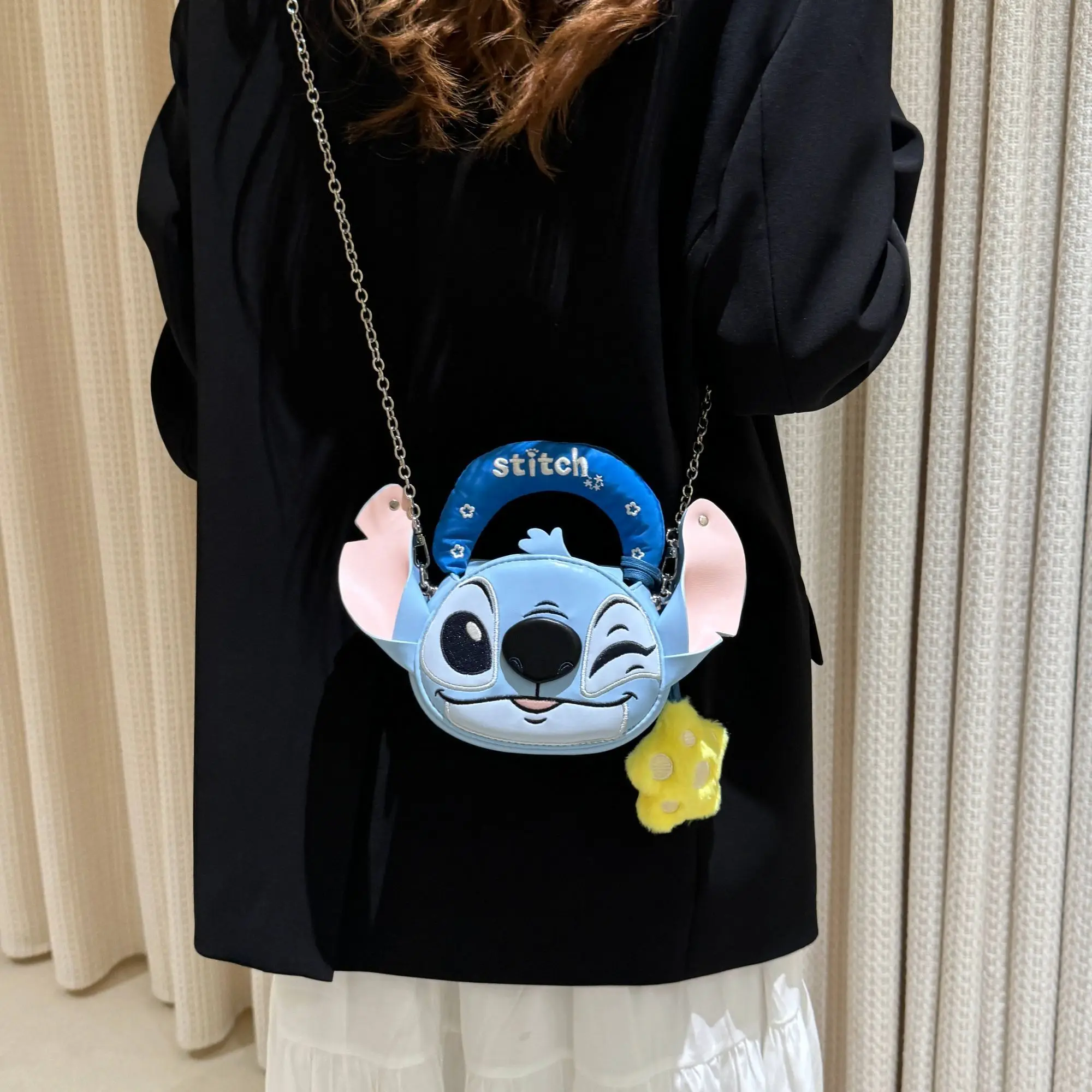 

Disney genuine Stitch Limited Edition shoulder bag cartoon cute crossbody bag go out convenient carry Gifts for Girls kawaii