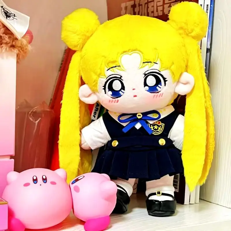 20cm Sailor Moon Tsukino Usagi Anime rysunek pluszowa lalka szkielet rysunek Kawaii Plushien ozdoba lalka prezenty zabawki