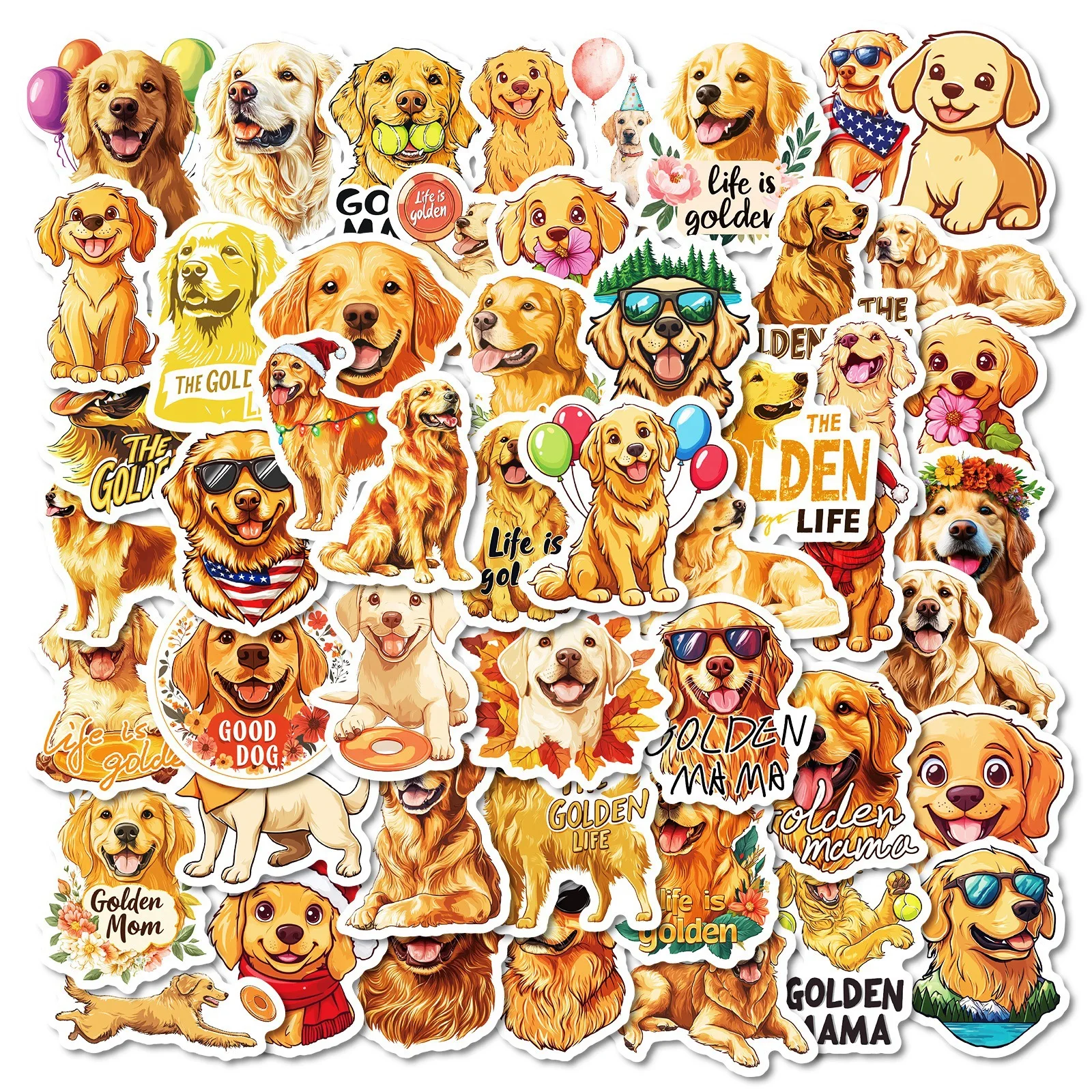 50PCS Cartoon Haustier Hund Graffiti Aufkleber Dekoration Mobile Skateboard Helm Laptop Schreibwaren Aufkleber