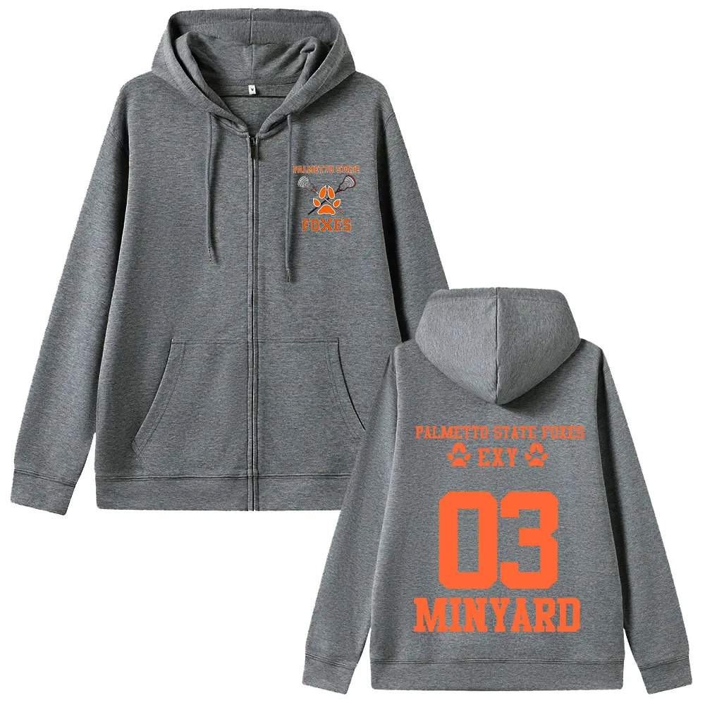 

All for The Game The Foxhole Court Palmetto State Foxes Minyard Zipper Hoodie Men Women Fashion Vintage Oversized Zip Up Jacket