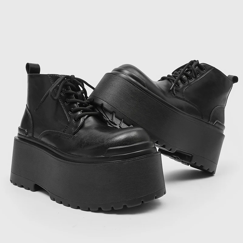 Men Height-increasing Derby Shoes British Style with Big Heads High-quality Fashion Show Shoes Professional Male Shoe Stylists