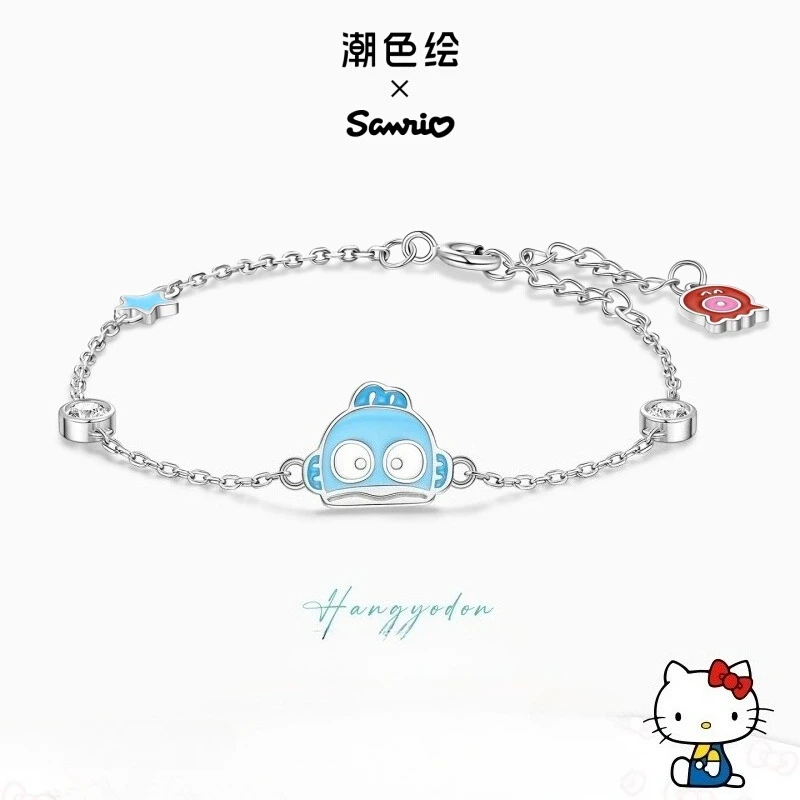 

Оригинальный браслет Tide Paint Joint Sanrio Mermaid Hanton из стерлингового серебра, аксессуары в стиле аниме
