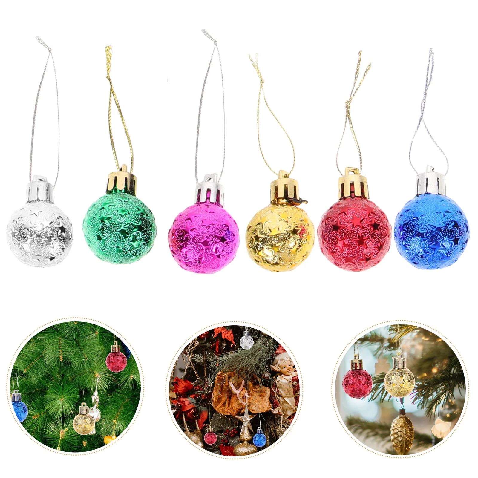

12Pcs Xmas Tree Ornaments Christmas Balls Hanging Decor Party Pendants Festive Supplies Christmas Balls Xmas Tree Ornaments