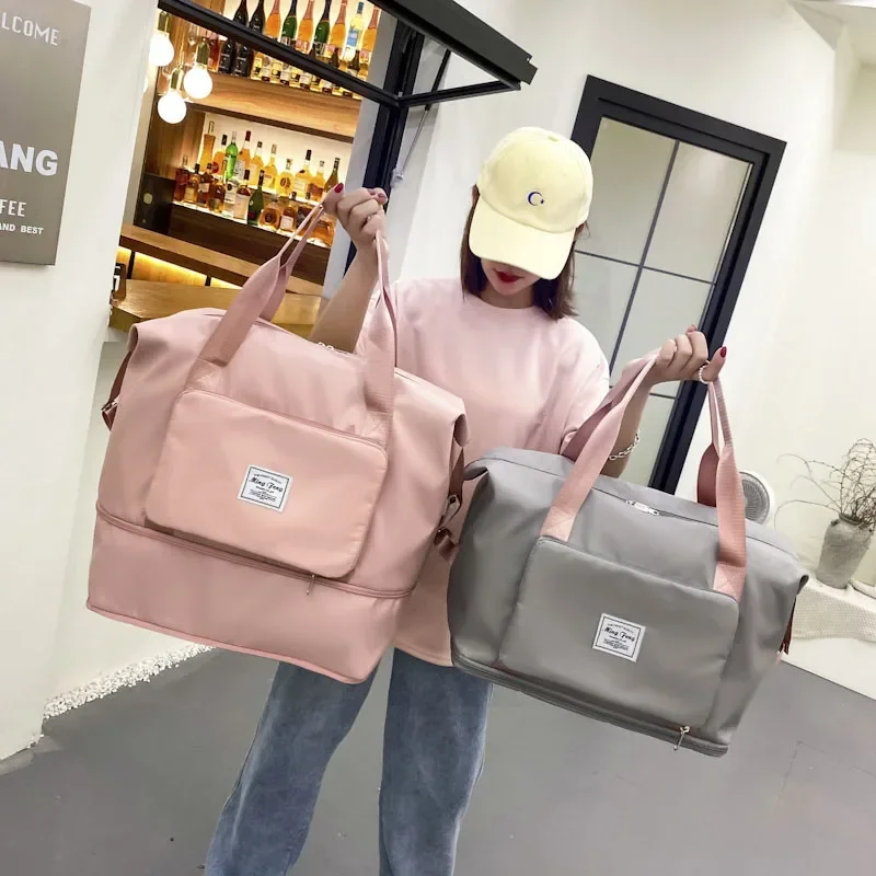 

Large Capacity Folding Travel Bags Waterproof Luggage Tote Handbag Travel Duffle Bags Women Gym Yoga Storage Bags