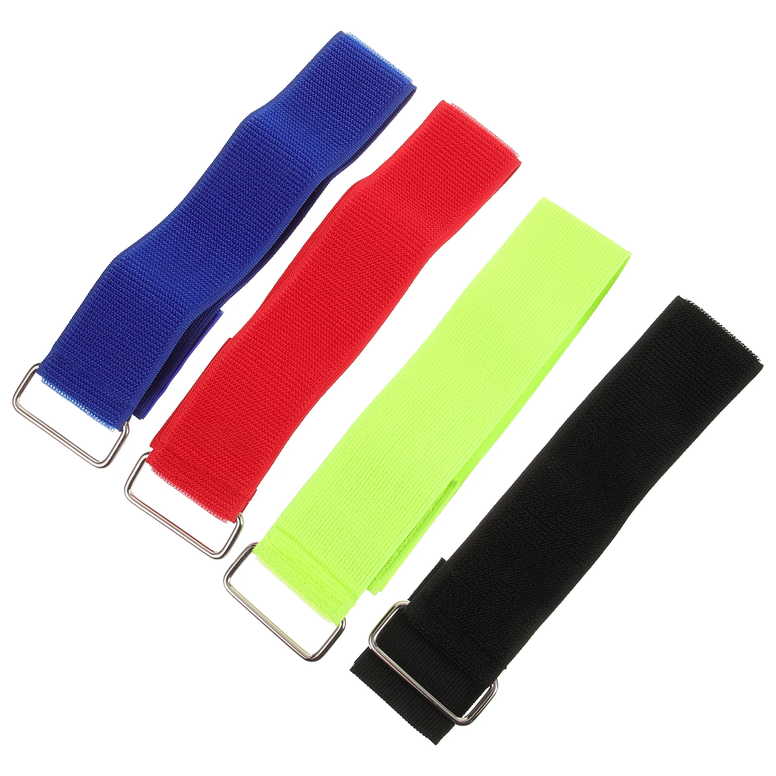 

4pcs Bento Straps Elastic for Containers Metal Adjustable Portable Lunch Blue Black Red Belts Yellow