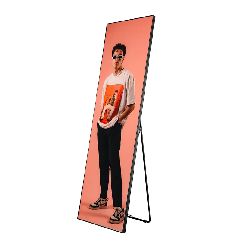 P2.5 Floor Standing LED Display WiFi 4G Digital Outdoor Indoor Movable LED Poster