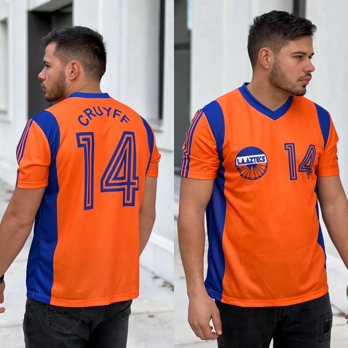 

Summer Men's LA Aztec 1979 Retro NASL Away Jersey Outdoor Sports and Fitness Casual Top Children's Round Neck Top
