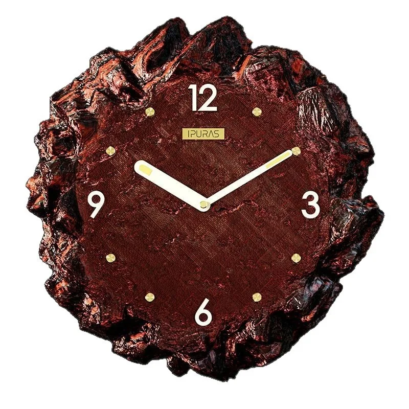 Ultra Quiet 5009 3D Retro Clock Wall Mounted Home Personalized Clock Creative Clock Living Room