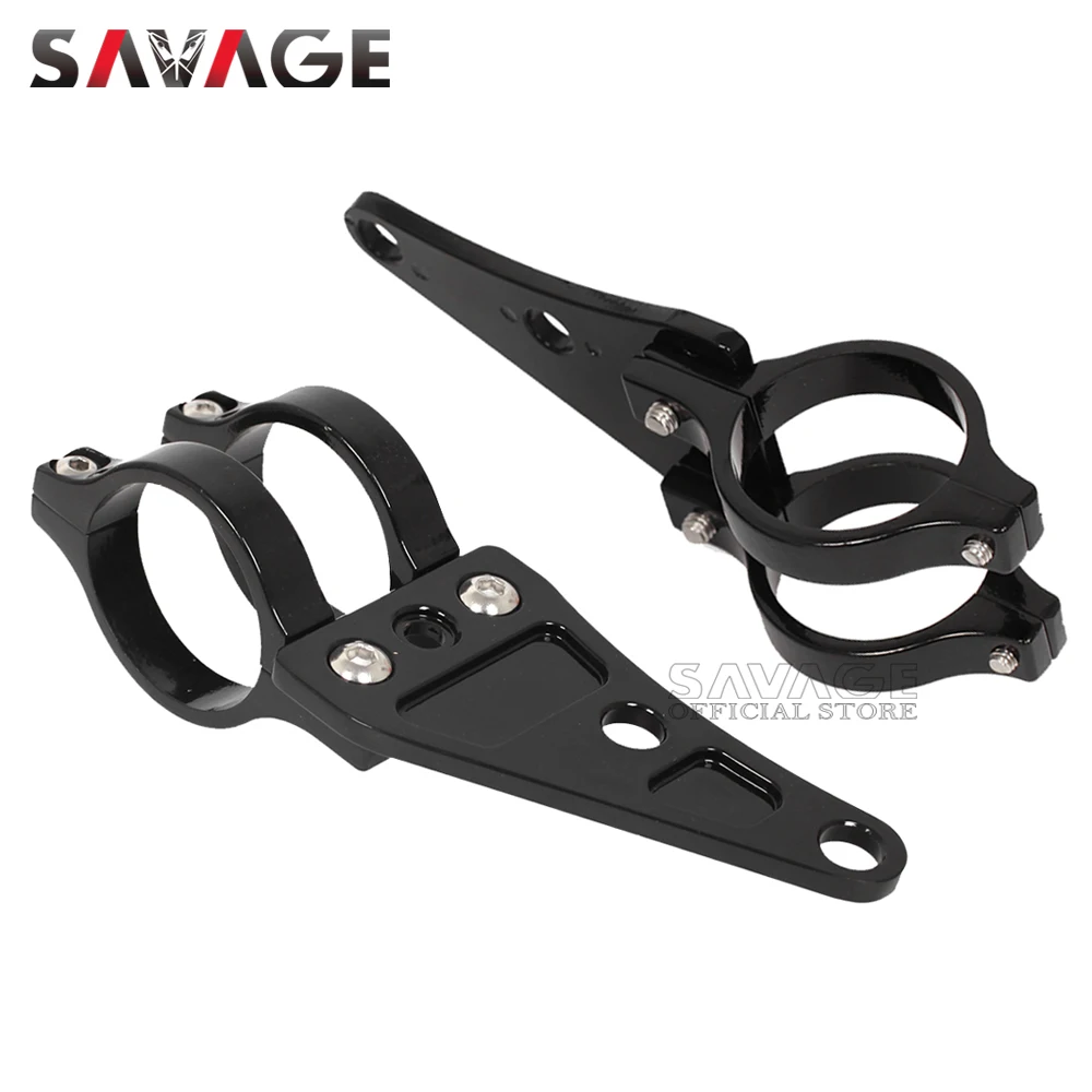 Motorcycle Headlight Bracket Clamp For 41mm Fork Head Light Lamp Support Turn Signal Light Holder Chopper Cafe Racer Accessories