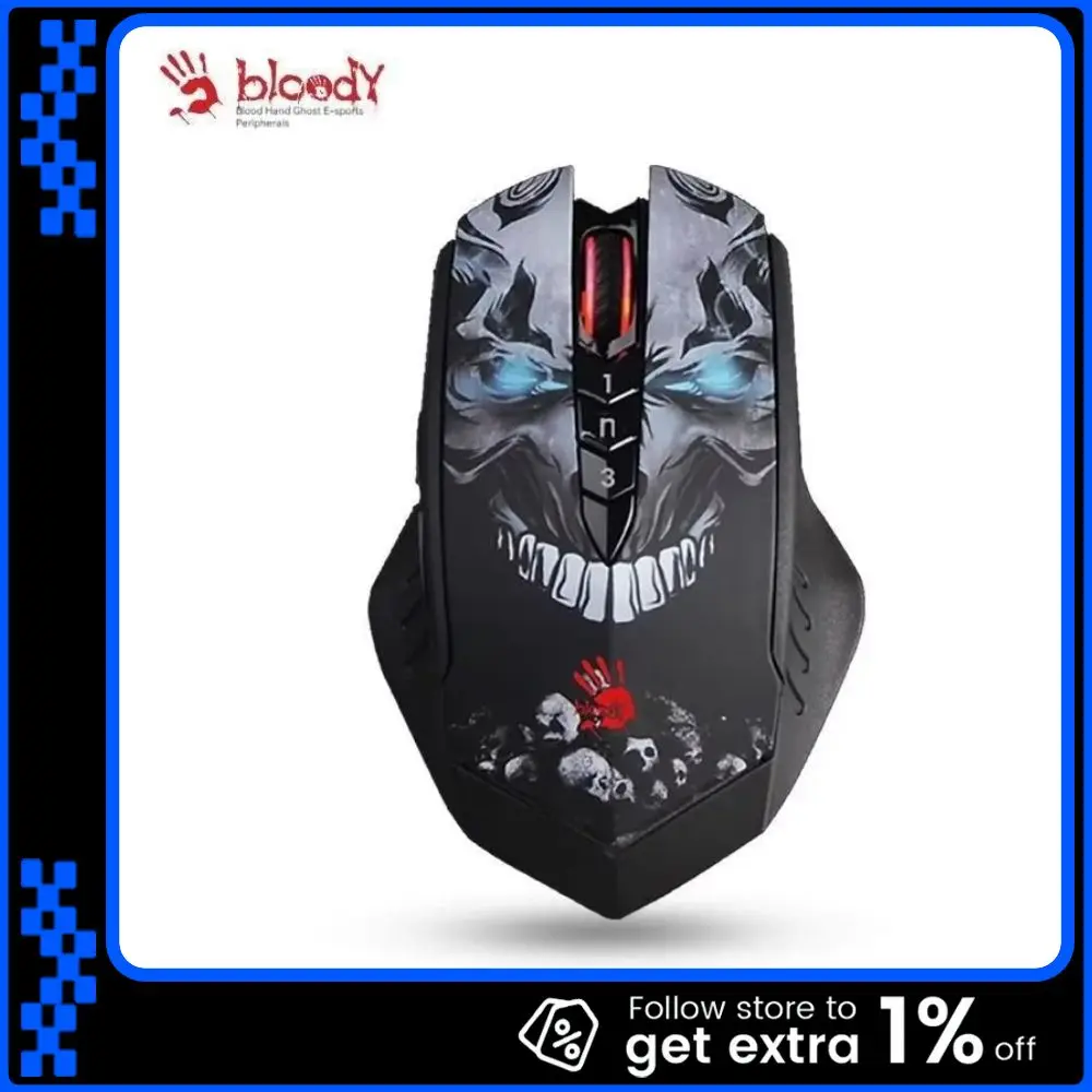 

A4tech Bloody R80 PLUS Wireless Mouse USB 2.4GHz Ergonomic 5000dpi Macro Programming Pc Laptop Accessories E-sports Gaming Mouse
